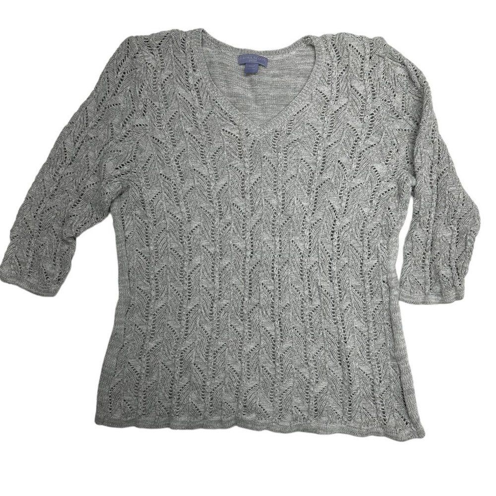 Laura Scott Petite Open Knit Sweater (XLP)